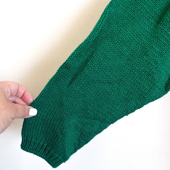 Vintage Sharon Young Womens Christmas Cardigan Sweater Size L Holiday Nativity - Picture 9 of 12